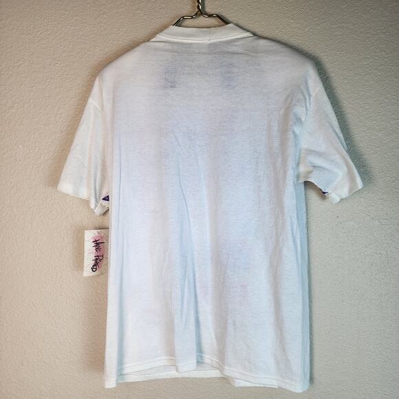 K.W.B.L. Los Angeles Vintage Hand Painted Western Horses Neon Top NWT 90's 1990 - Picture 7 of 12